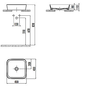 Раковина Creavit Loop 40 LP040-0000 белая купить в интернет-магазине Sanbest