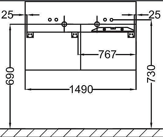 Мебель для ванной Jacob Delafon TERRACE EB1189 150 для ванной в интернет-магазине Sanbest