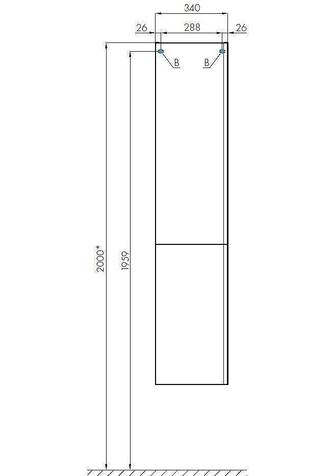 Пенал Акватон Беверли белый для ванной в интернет-магазине сантехники Sanbest