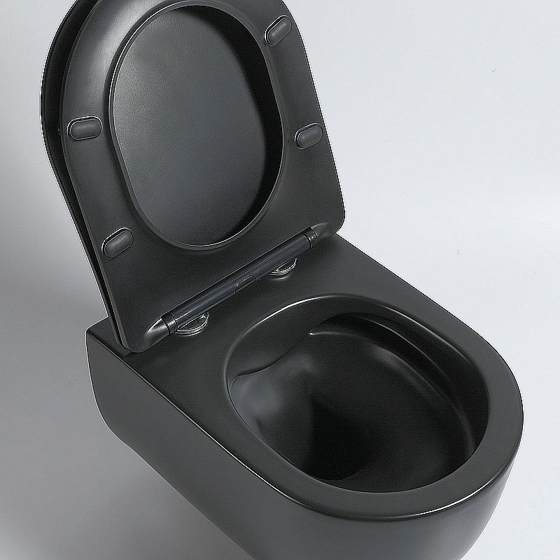 Унитаз Vincea Evo VT1-34SMB безободковый, с крышкой микролифт, черный матовый купить в интернет-магазине Sanbest