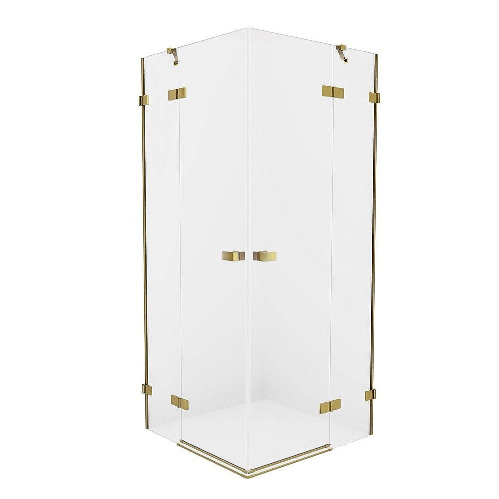 Душевой уголок NEW TRENDY AVEXA GOLD BRUSHED EXK-1882 90x110 стекло прозрачное/профиль золото купить в интернет-магазине Sanbest
