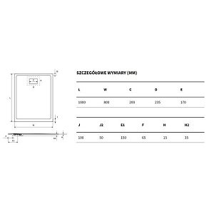 Душевой поддон Excellent Lavano 100x80 бежевый купить в интернет-магазине Sanbest