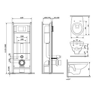 Унитаз подвесной Damixa Jupiter DX77.IS10101.1738 купить в интернет-магазине Sanbest