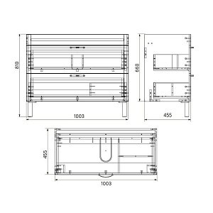 Тумба с раковиной Iddis Oxford OXF10W1i95K 100 для ванной в интернет-магазине Sanbest