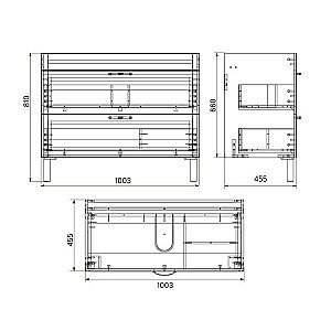 Тумба с раковиной Iddis Oxford OXF10W1i95K 100 для ванной в интернет-магазине Sanbest