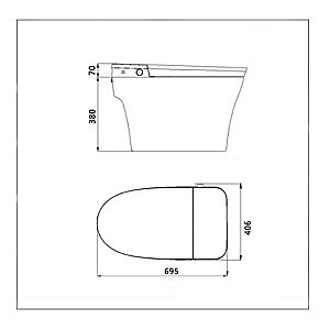 Унитаз Boheme Panasonic 2711 белый купить в интернет-магазине Sanbest