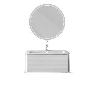 Тумба с раковиной Cezares IDRA 98 55804+50264 Bianco opaco для ванной в интернет-магазине Sanbest