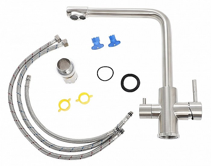 Смеситель для кухни Orange Steel M99-008ni никель купить в интернет-магазине сантехники Sanbest