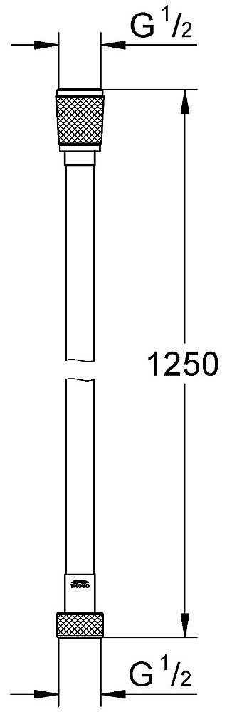 Душевой шланг Grohe Silverflex 28362KF1 фантомный черный купить в интернет-магазине сантехники Sanbest