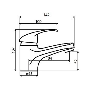 Смеситель для раковины Dorff Comfort D8021000 хром купить в интернет-магазине сантехники Sanbest