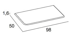 Столешница Cezares IDRA 98 55836 Rovere Tabacco для ванной в интернет-магазине сантехники Sanbest