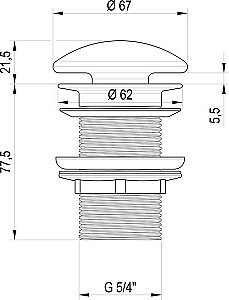 Донный клапан Ravak X01695 белый керамика купить в интернет-магазине сантехники Sanbest