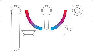 Смеситель для ванны Ravak PURI X070142 хром купить в интернет-магазине сантехники Sanbest