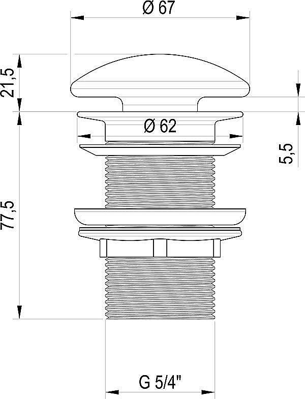 Донный клапан Ravak X01695 белый керамика купить в интернет-магазине сантехники Sanbest