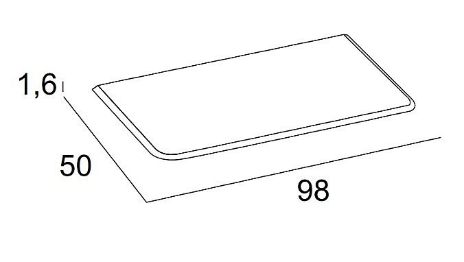 Столешница Cezares IDRA 98 55836 Rovere Tabacco для ванной в интернет-магазине сантехники Sanbest
