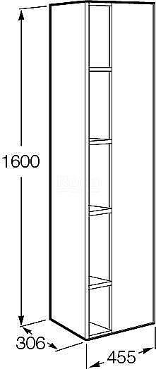 Шкаф - колонна Roca Etna 857303806 белый глянец для ванной в интернет-магазине сантехники Sanbest