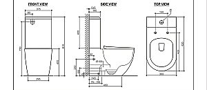 Унитаз Black&White UNIVERSE W-7789 белый, безободковый, с бачком купить в интернет-магазине Sanbest