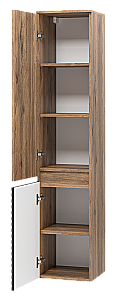 Пенал Brevita Дакота 35 DAK-050350-19/02 черный/темное дерево для ванной в интернет-магазине сантехники Sanbest