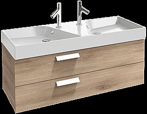 Тумба с раковиной Jacob Delafon RYTHMIK 120 EB1305-E10+EXM112-Z-00 квебекский дуб для ванной в интернет-магазине Sanbest