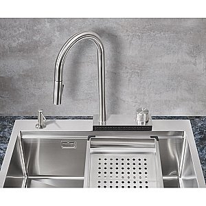 Смеситель для кухни Milacio Ultra MCU.556.SS нержавеющая сталь купить в интернет-магазине сантехники Sanbest