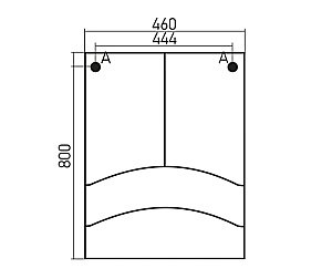 Зеркальный шкаф MIXLINE РАДУГА 522473 46 белый купить в интернет-магазине сантехники Sanbest