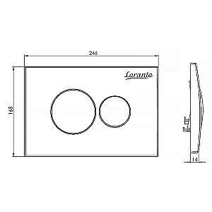 Кнопка для инсталляции Loranto Prestige 7510 белый глянец купить в интернет-магазине сантехники Sanbest