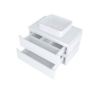 Тумба с раковиной Mixline Виктория 80 547205 белая для ванной в интернет-магазине Sanbest