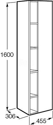 Шкаф - колонна Roca Etna 857303806 белый глянец