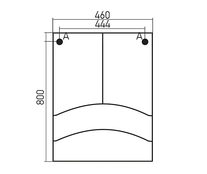 Зеркальный шкаф MIXLINE РАДУГА 522473 46 белый купить в интернет-магазине сантехники Sanbest
