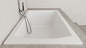 Ванна Salini Cascata S-Stone 170х75 104323M белая матовая купить в интернет-магазине Sanbest