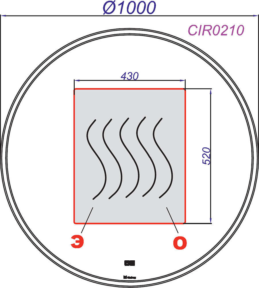 Зеркало Aqwella Circle 100 CIR0210 в ванную от интернет-магазине сантехники Sanbest