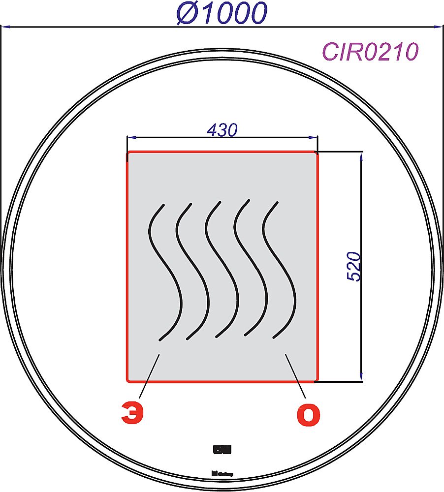 Зеркало Aqwella Circle 100 CIR0210 в ванную от интернет-магазине сантехники Sanbest