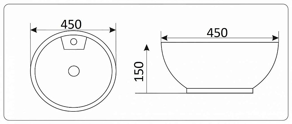 Раковина накладная Ceramalux N 45 9428 белая купить в интернет-магазине Sanbest
