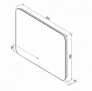 Зеркало с подсветкой Art&Max RAVENNA AM-Rav-800-700-DS-F в ванную от интернет-магазине сантехники Sanbest