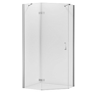 Душевой уголок NEW TRENDY NEW AZURA K-0563/K-0562 100x80 стекло прозрачное/профиль хром купить в интернет-магазине Sanbest