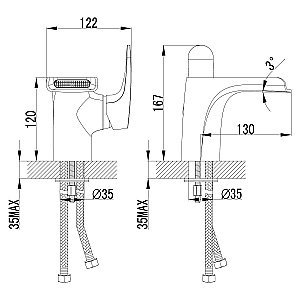 Смеситель для раковины Lemark Shift LM4346C купить в интернет-магазине сантехники Sanbest
