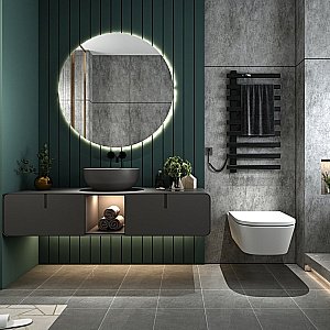 Полотенцесушитель Black&White Moon N-355B купить в интернет-магазине сантехники Sanbest