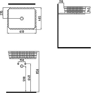 Раковина накладная Bien Shine 61 SHLG06101FD0W3000 белая купить в интернет-магазине Sanbest