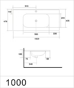 Тумба с раковиной Art&Max ELEGANT 100 мята для ванной в интернет-магазине Sanbest