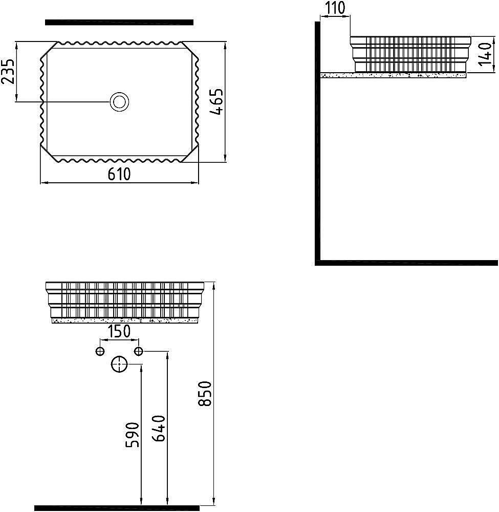 Раковина накладная Bien Shine 61 SHLG06101FD0W3000 белая купить в интернет-магазине Sanbest
