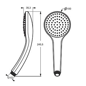 Ручной душ Ideal Standard IDEALRAIN SOFT B9402AA купить в интернет-магазине сантехники Sanbest