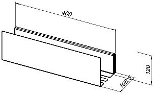 Полка Aquanet Магнум Н 341531 40 черная матовая купить в интернет-магазине сантехники Sanbest