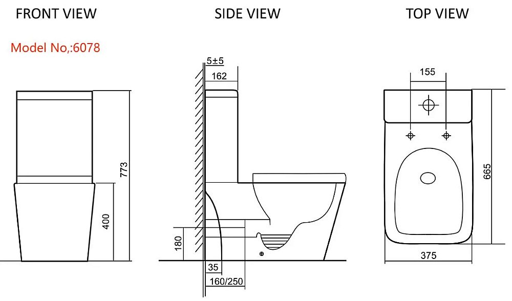 Унитаз-моноблок SantiLine SL-5024 белый, безободковый, с крышкой микролифт купить в интернет-магазине Sanbest