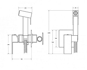 Гигиенический душ со смесителем Cezares SLIDER-DIF-01 хром купить в интернет-магазине сантехники Sanbest