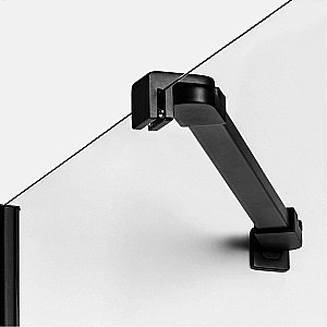 Душевая дверь NEW TRENDY NEW RENOMA BLACK D-0197A/D-0198A 100 стекло прозрачное/профиль черный купить в интернет-магазине Sanbest