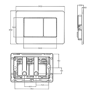 Кнопка для инсталляции Azario NEW-TS AZ-SS-003-G золото матовое купить в интернет-магазине сантехники Sanbest