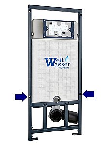 Унитаз подвесной WeltWasser WW MERZBACH 10000014153 с крышкой микролифт, безободковый, смыв торнадо, в комплекте с инсталяцией, черный матовый купить в интернет-магазине Sanbest