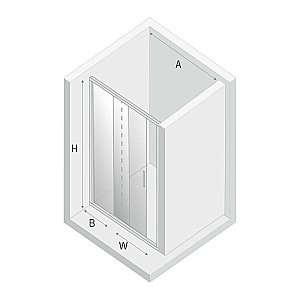 Душевая дверь NEW TRENDY NEW VARIA D-0190A 120 стекло прозрачное/профиль хром купить в интернет-магазине Sanbest