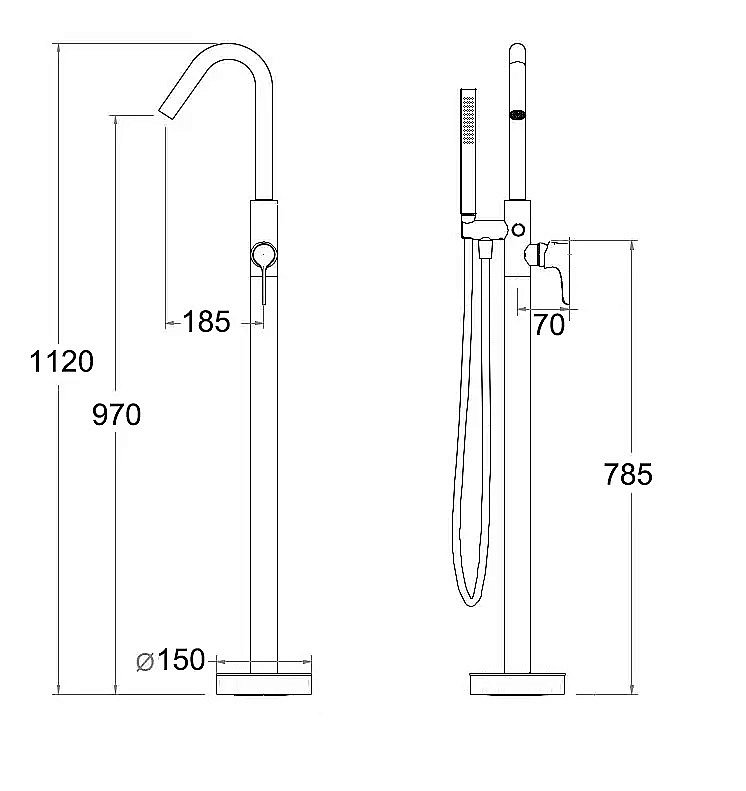 Смеситель для ванны Boch Mann SELLA BM9652 купить в интернет-магазине сантехники Sanbest