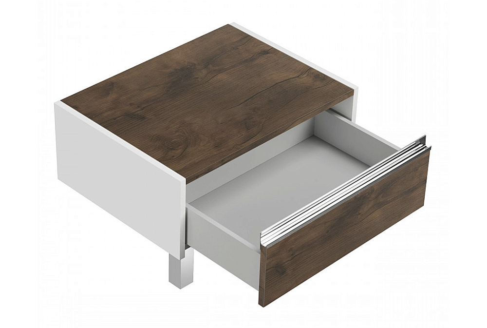 Нижняя тумба Акватон Капри 60 темное дерево для ванной в интернет-магазине сантехники Sanbest